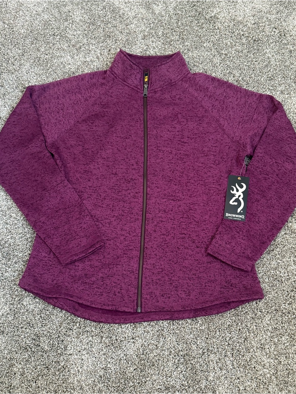 Browning Heather Plum Full-Zip Jacket